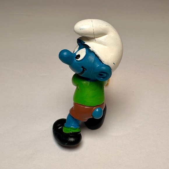 Vintage Tennis Smurf Figurine 1981 Schleich Peyo Made in Germany Smurfs - Picture 5 of 6